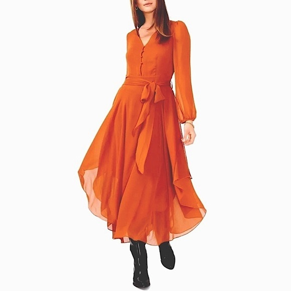 Vince Camuto Rustic Mood Indigo Long Sleeve Dress Size M - Picture 1 of 9